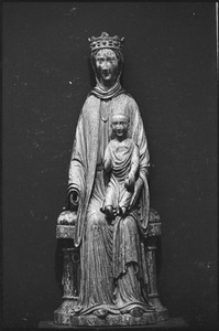 Museum of Fine Arts: medieval sculpture entitled Virgin and Child