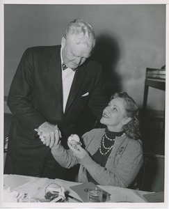 Connie Boswell and Bruce Barton at Thanksgiving party