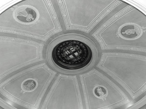 Griswold Memorial Library: rotunda ceiling