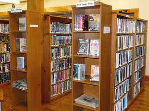 Rowe Town Library: interior view of book stacks