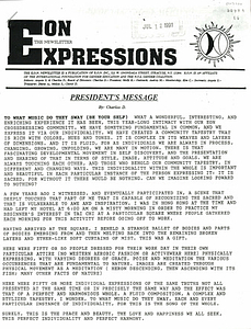Expressions: The EON Newsletter (July, 1991)