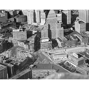 South Station area, close up, tunnel construction, Boston, MA