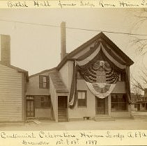 Bethel Hall decorated for Centennial, 1897