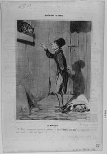 Le MARAUDEUR. Mr. Minet entrepreneur général de gibelottes de Paris (Diners à 32 sous) "...moumout...mou...mout...viens mon lapin!..."