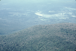 Aerial oblique view East along Vt - Ny line (at rt) 2 Sept 1971.