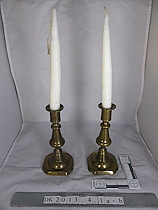 Pair of Brass Push-Up Candlesticks