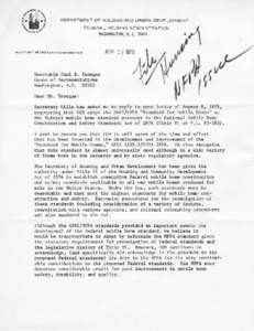 Letter to Paul E. Tsongas, from David M. deWilde