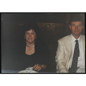 A woman and a man seated at a table at a Boys and Girls Club Awards Night