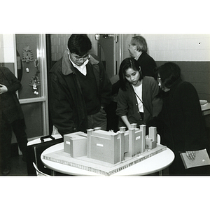 Architectural model at Parcel C meeting
