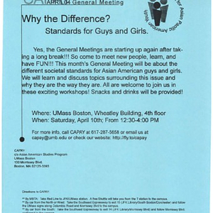 Coalition for Asian Pacific American Youth fliers