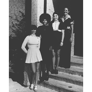 The four Homecoming Queen candidates of 1973 pose together