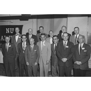 Northeastern University's first football team (1933) together 25 years later at the Alumni Fall Homecoming program