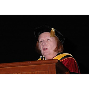 Patricia Kiladis speaks at School of Nursing convocation