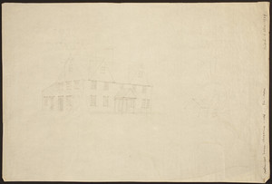 "Aspinwall House, Brookline - 1666" - From a Sketch.