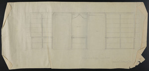 Elevation of Library, Inch Scale, House of C.S. Hamlin, Esq., undated