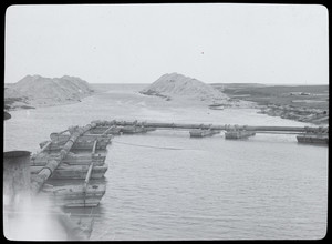 Construction of a pipe on the Cape Cod Canal