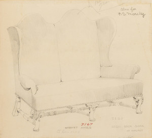 "High Back Sofa of Mahogany"