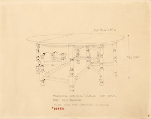 "Folding Dining Table of Oak"