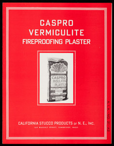 Caspro Vermiculite Fireproofing Plaster, California Stucco Products of N.E., Inc. 169 Waverley Street, Cambridge, Mass.