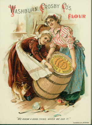 Trade card for flour, produced by Washburn, Crosby Company, Minneapolis, Minnesota