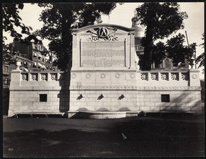 View of the south facade of the Shaw Memorial, Boston Common, Boston, Mass., 1897
