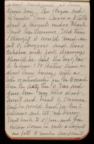 Thomas Lincoln Casey Notebook, October 1891-December 1891, 74, about [illegible] at Huron Bay.
