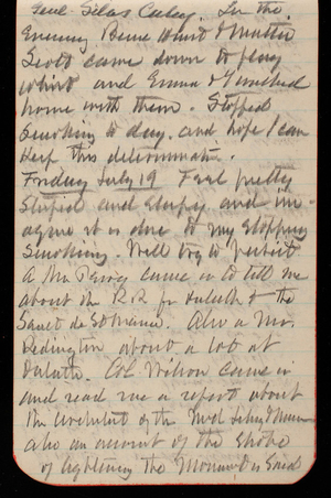 Thomas Lincoln Casey Notebook, July 1889-September 1889, 16, Gen'l Silas Casey. In the