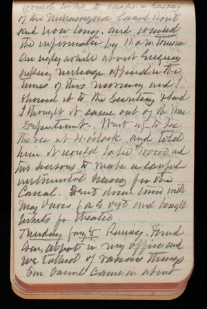 Thomas Lincoln Casey Notebook, November 1894-March 1895, 072, would take to make a survey