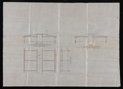 Plan and Sections of Proposed Fireproof Room and Ceiling for Winder's Building, undated