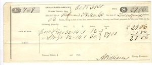 Receipt from Achilles Williams to Richmond Trading and Manufacturing Company