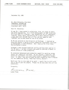 Letter from Lyman Flook to Mark H. McCormack