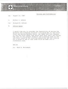 Memorandum from Richard R. Alford to Arthur J. Lafave