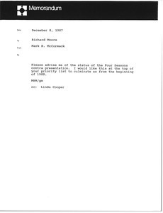 Memorandum from Mark H. McCormack to Richard Moore