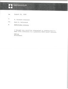 Memorandum from Mark H. McCormack to H. Richard Isaacson