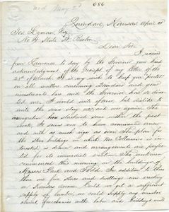 Letter from Samuel C. Smith to Joseph Lyman