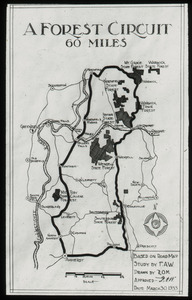 A forest circuit 60 miles, study by Waugh (map)