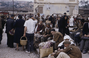Selling grain at Skopje market