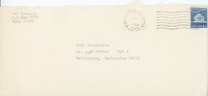 Envelope from Val Kraemer to Judi Chamberlin