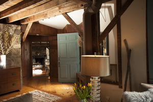 Sheffield House: posts and beam structure in the house of Martin Canellakis and Faith Cromas, Sheffield, Mass.