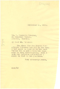 Letter from W. E. B. Du Bois to E. Franklin Frasier - Digital Commonwealth