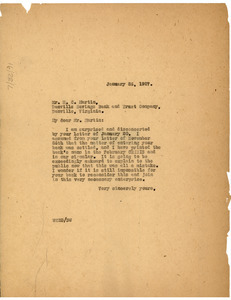 Letter from W. E. B. Du Bois to Danville Savings Bank and Trust Company