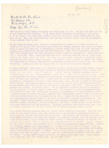 Letter from Edgar W. Graham to W. E. B. Du Bois
