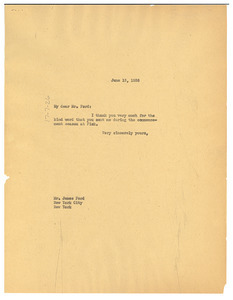 Telegram from W. E. B. Du Bois to James Ford