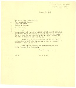 Letter from W. E. B. Du Bois to James Watts