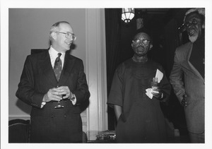 Joseph Duffey with Chinua Achebe and Wilfred Cartey