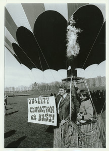 Dwight W. Allen in hot air balloon