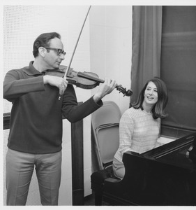 Julian and Estela Olevsky playing violin and piano