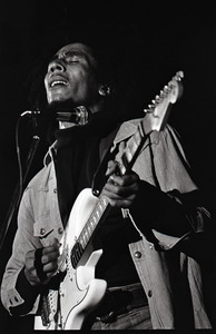 Bob Marley and the Wailers at Paul's Mall: Marley with guitar