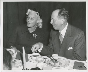 Margaret Milbank Bogert and husband at Thanksgiving dinner