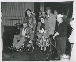 People boarding ship